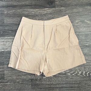 Missguided Beige Linen shorts